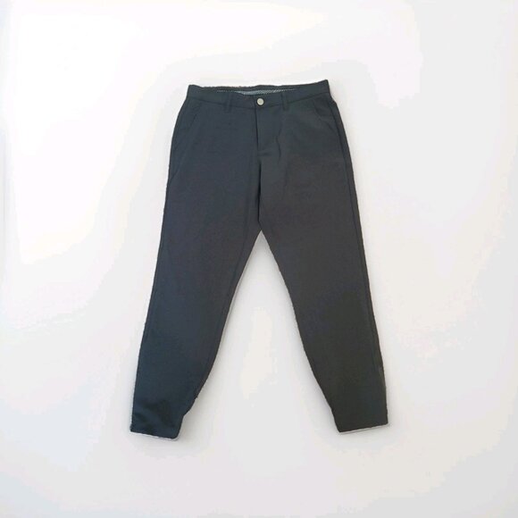 Primo Mens Golf Jogger Pant 30 Short Black Performance Stretch Tapered Ankle Zip - Picture 1 of 16